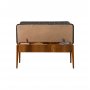 HANAH HOME Trpezarijska klupa Vina Bank Anthracite Walnut - slika 5