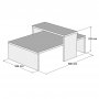 HANAH HOME Sto za dnevnu sobu Glow Sapphire Anthracite - slika 5