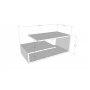 HANAH HOME Sto za dnevnu sobu Cayenne White - slika 3