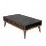 HANAH HOME Sto za dnevnu sobu Milan Walnut Black - slika 3