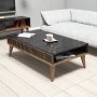 HANAH HOME Sto za dnevnu sobu Milan Walnut Black - slika 1