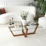 HANAH HOME Sto za dnevnu sobu Amalfi Walnut - slika 3