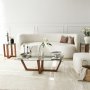 HANAH HOME Sto za dnevnu sobu Amalfi Walnut - slika 4