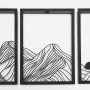WALLXPERT Zidna dekoracija Mountain Landscape Set of 3 APT742 S - slika 3