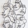 WALLXPERT Zidna dekoracija Faces Line Art APT743 M - slika 2