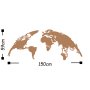 WALLXPERT Zidna dekoracija World Map Large Copper - slika 3