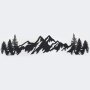 WALLXPERT Zidna dekoracija Mountains Metal Wall Art APT630 - slika 1