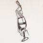 WALLXPERT Zidna dekoracija Glass of Wine Girl Line Art APT749 M - slika 5