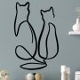 WALLXPERT Zidna dekoracija Couple Cat Love - slika 2