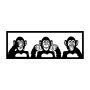 WALLXPERT Zidna dekoracija Three Monkeys M - slika 1