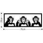 WALLXPERT Zidna dekoracija Three Monkeys M - slika 3