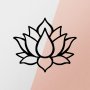 WALLXPERT Zidna dekoracija Lotus Flower 1 Metal Decor - slika 1