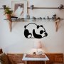 WALLXPERT Zidna dekoracija Panda Metal Decor - slika 4