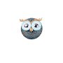 WALLXPERT Zidna dekoracija Owl 3 Silver - slika 1