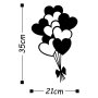 WALLXPERT Zidna dekoracija Balloons Black - slika 3