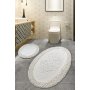 L`ESSENTIEL MAISON Kupatilski otirač Piante Oval Ecru - slika 1