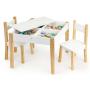 ECO TOYS STO ZA DECU SA DVE STOLICE BELI - slika 1