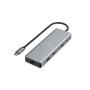 HAMA USB-C Hub, 9 portova, 2 x HDMI, USB-A, USB-C, LAN - slika 1