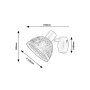 RABALUX Rattan 3133 zidna lampa - slika 4