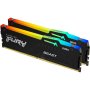 KINGSTON DIMM DDR5 32GB 2x16GB kit 6800MT/s KF568C34BBEAK2-32 FURY Beast Black RGB EXPO - slika 1
