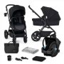 KINDERKRAFT KOLICA 3U1 A-TOUR (MINK PRO) CRNA - slika 1