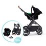 KINDERKRAFT Kolica 3U1 B-TOUR PRO BLACK - slika 2