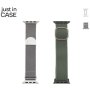 JUST IN CASE 2u1 Narukvica za pametni sat 38-41mm srebrna MILANESE + zelena TEKSTIL - slika 1