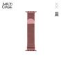 JUST IN CASE 2u1 Narukvica za pametni sat 42-45mm pink MILANESE + pink TEKSTIL - slika 3