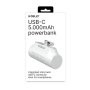 CELLY Power Bank Compact od 5000mAh eksterna baterija u beloj boji - slika 3
