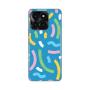 TERACELL MaskaSilikonska Print za Honor X6a Happy Lines blue - slika 1