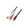 LINKOM Audio kabl (3,5mm stereo jack na 2 RCA jack) 10m - slika 1