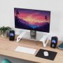TRUST Monta Tempered Glass Postolje za monitor, do 10 kg Bela - slika 3