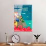WALLXPERT Dekorativna slika od kaljenog stakla AMALFI COAST (UV 1025) 30 x 45cm - slika 2