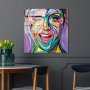 WALLXPERT Dekorativna slika od kaljenog stakla SMILE (UV 845) 50 x 50 cm - slika 2