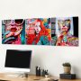 WALLXPERT Dekorativna slika od kaljenog stakla FACES (UV 858) 50 x 50cm - slika 3