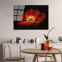 WALLXPERT Dekorativna slika od kaljenog stakla Cvetan cvet crvenog maka (UV 204) 70 x 100cm - slika 3