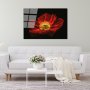 WALLXPERT Dekorativna slika od kaljenog stakla Cvetan cvet crvenog maka (UV 204) 70 x 100cm - slika 4