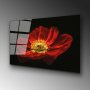 WALLXPERT Dekorativna slika od kaljenog stakla Cvetan cvet crvenog maka (UV 204) 70 x 100cm - slika 1