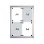 2X3 Tabla oglasna 2X3 SK4SE bela magnetna, vodootporna, 4xA4, vrata, staklo - slika 2