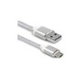 Xwave USB kabl /USB 2.0 (tip A -muski) -Micro USB (tip A -muski) /duzina 2m/UPLETEN/tamno sivi - slika 1