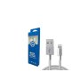 Xwave Kabl USB IPHONE 2M 3A,lightning aluminium,upleteni srebrni - slika 1