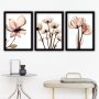 WALLXPERT Slika iz 3 dela FLOWERS (3SC157) - slika 1