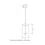 HOME LIGHT Visilica LUNA 300 - slika 2