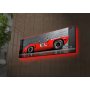 WALLXPERT Dekorativna slika na platnu sa LED osvetljenjem RED CAR - slika 3
