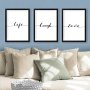 WALLXPERT Dekorativna slika 3 LIFE, LOVE, LAUGH - slika 1