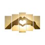 WALLXPERT Slika iz 5 delova, HEART OF SUN - slika 2