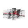 WALLXPERT Slika iz 5 delova SILVER AND RED 5PMDF 18 - slika 2
