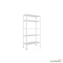 ANEMOS Metalna polica CROSSER 180 x 90 x 30 cm 5 x 70 kg - bela - slika 1