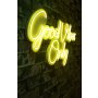 WALLXPERT Zidna LED dekoracija Good Vibes Only 2 Yellow - slika 2