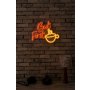 WALLXPERT Zidna LED dekoracija But First Coffee RedYellow - slika 3